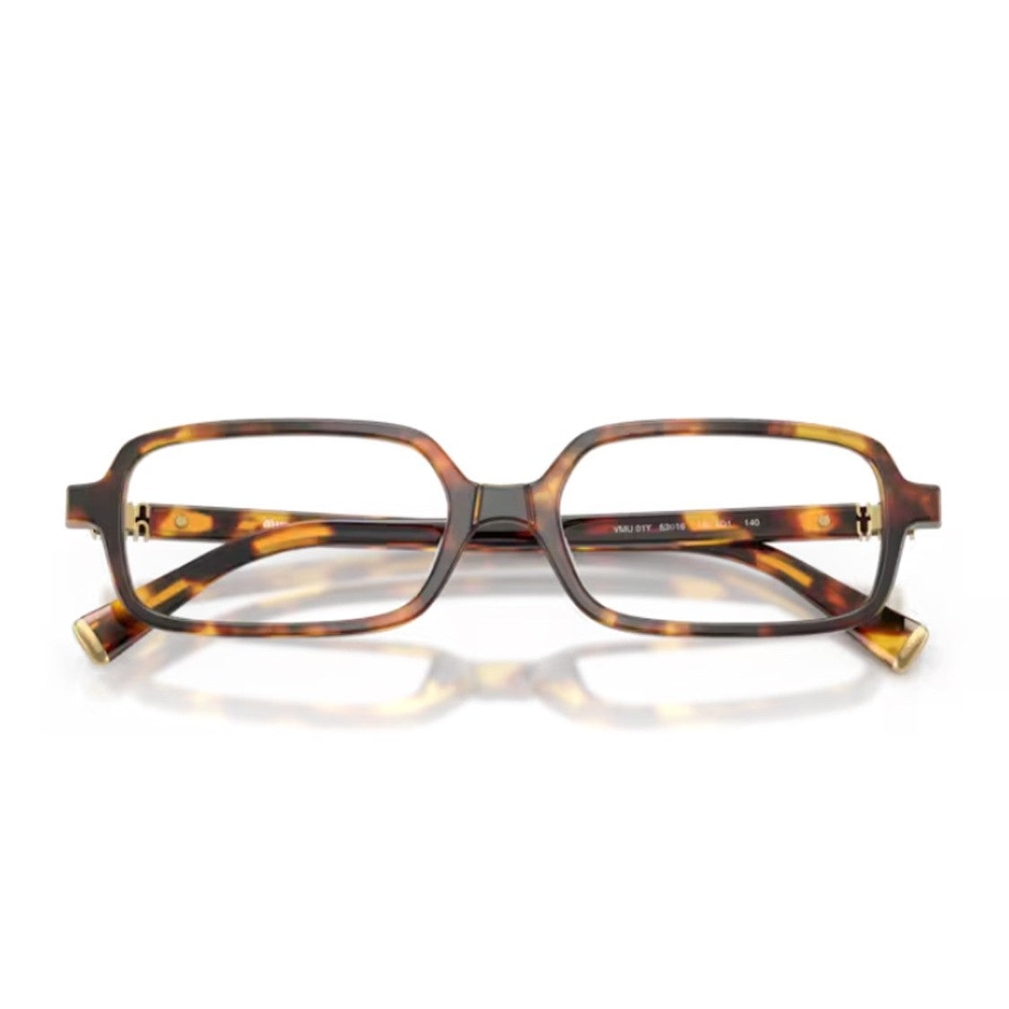 Miu Miu Havana Miu Regard Acetate Rectangular Sunglasses