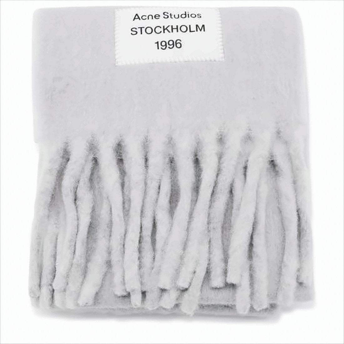 Acne Studios Bi-Color Alpaca Blend Scarf With Fringed Ends