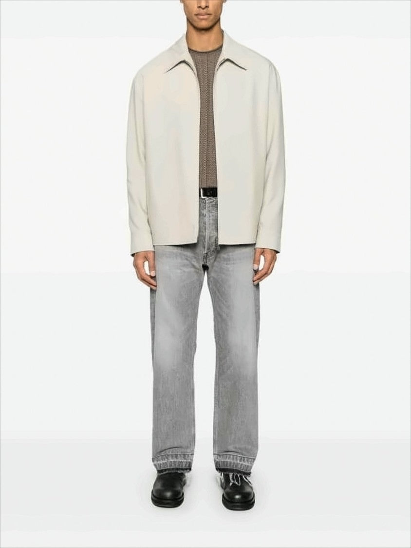 Golden Goose Boxy Silhouette Jacket With Subtle Texture And Star Accents