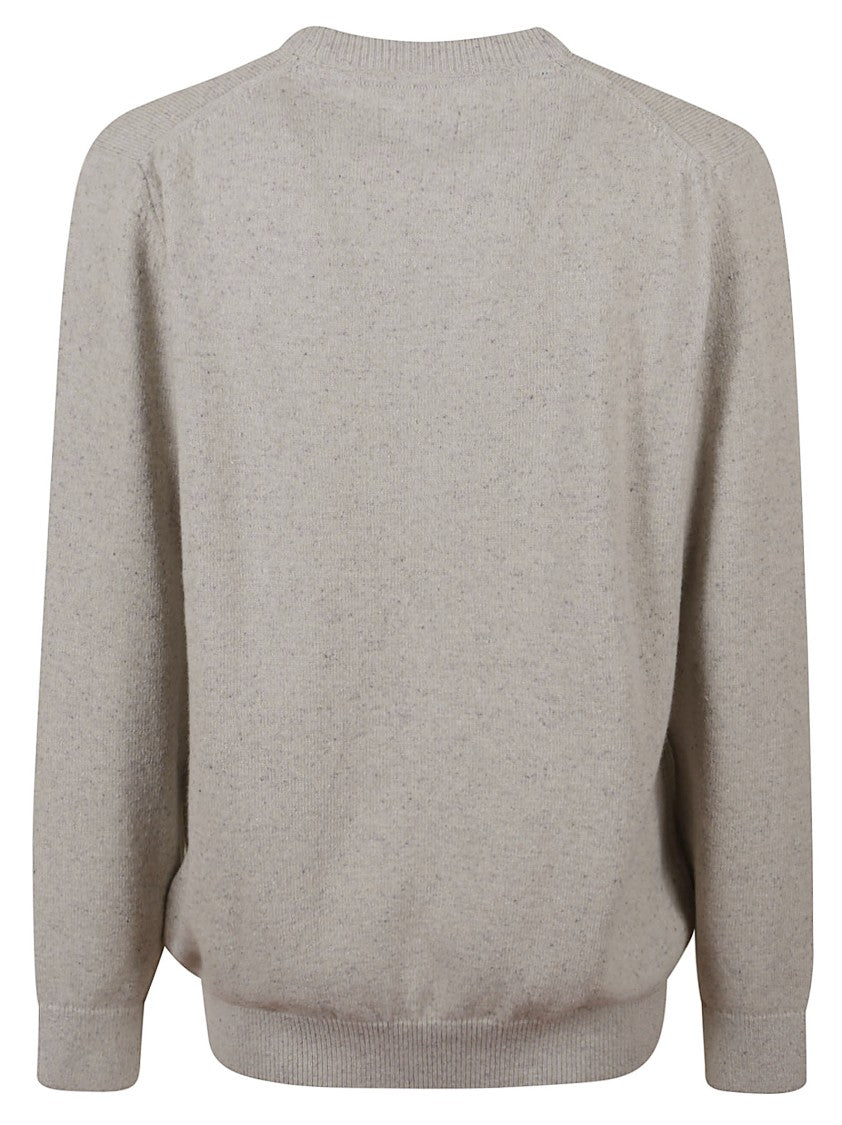 Barbour Relaxed Fit Crew Neck Sweater With Ribbed Details