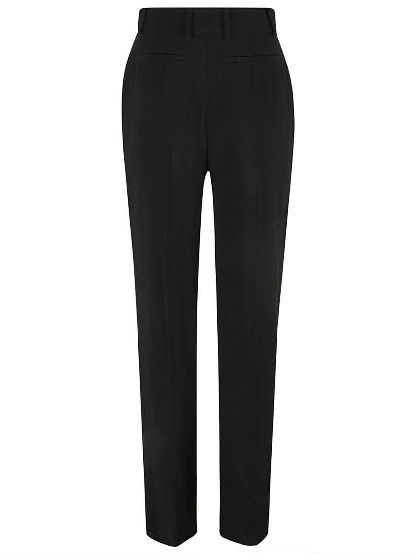 Alexander Mcqueen Tailored Black Trousers With Structured Waistband