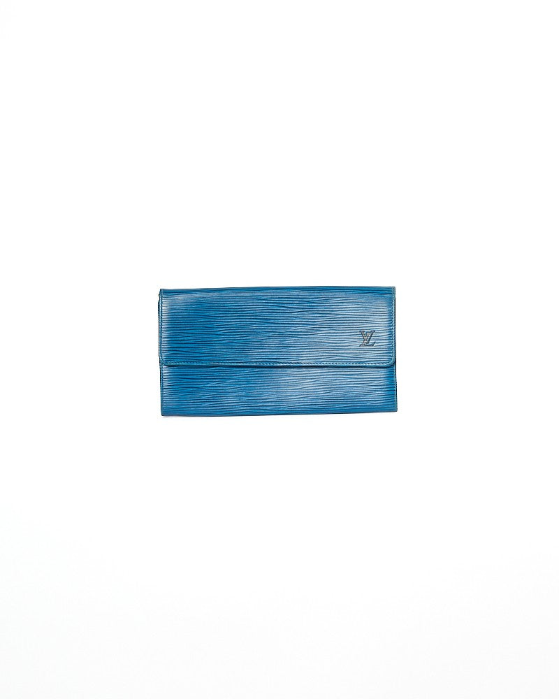 Louis Vuitton Epi Blue Clip Wallet