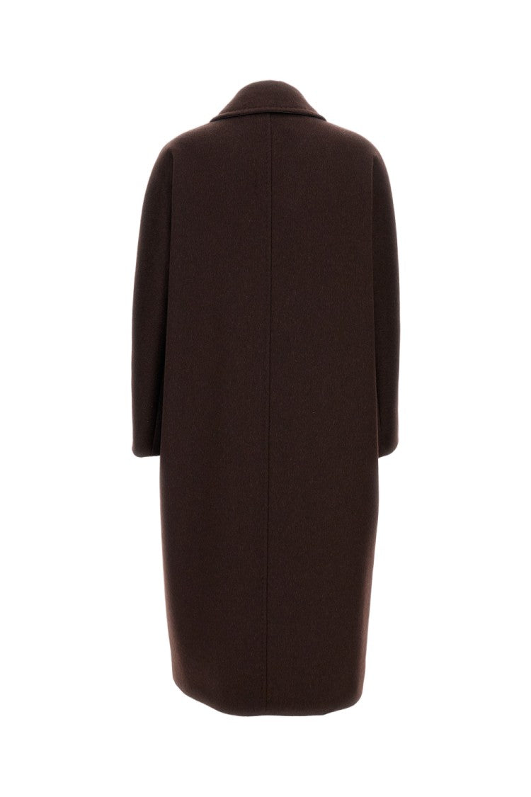 Max Mara Double-Breasted Oversized Brown Coat