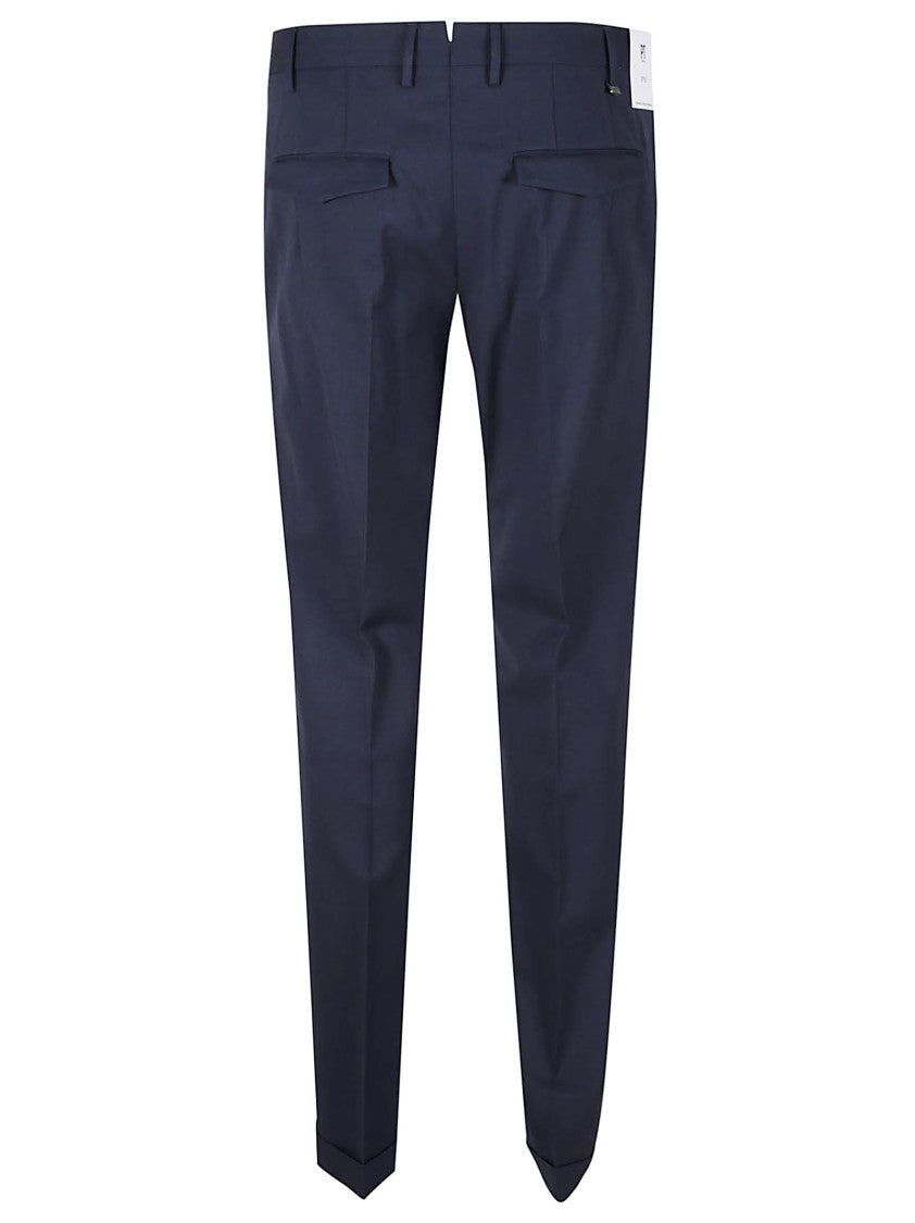 Pt Torino Tailored Blue Trousers With Sharp Creases