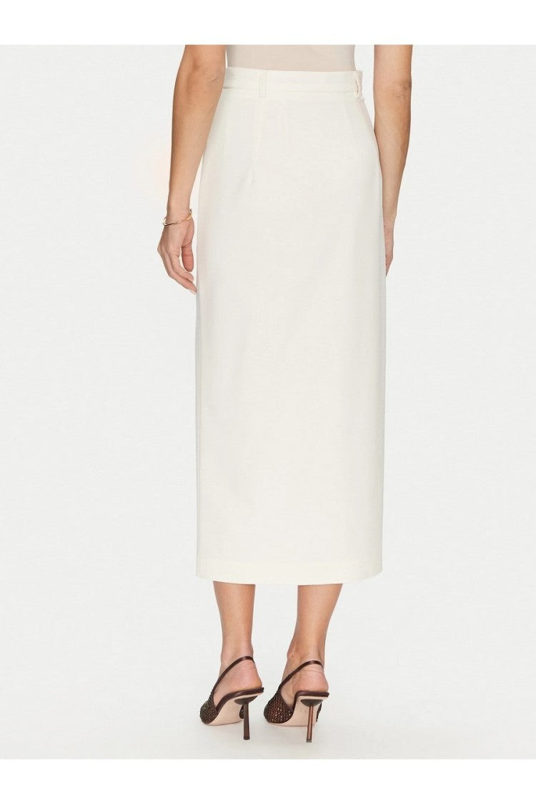 Simona Corsellini Multicolor Midi Front Slit Skirt