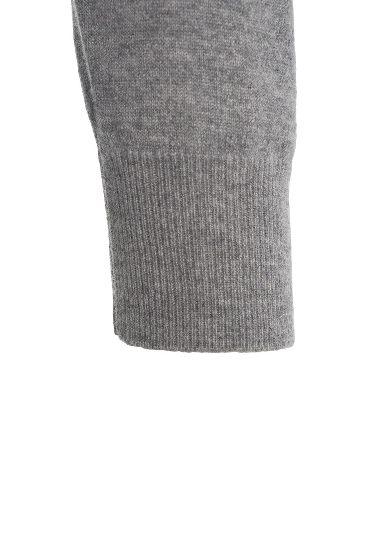 Kangra Cashmere Crew Neck Sweater With Ribbed Detailing