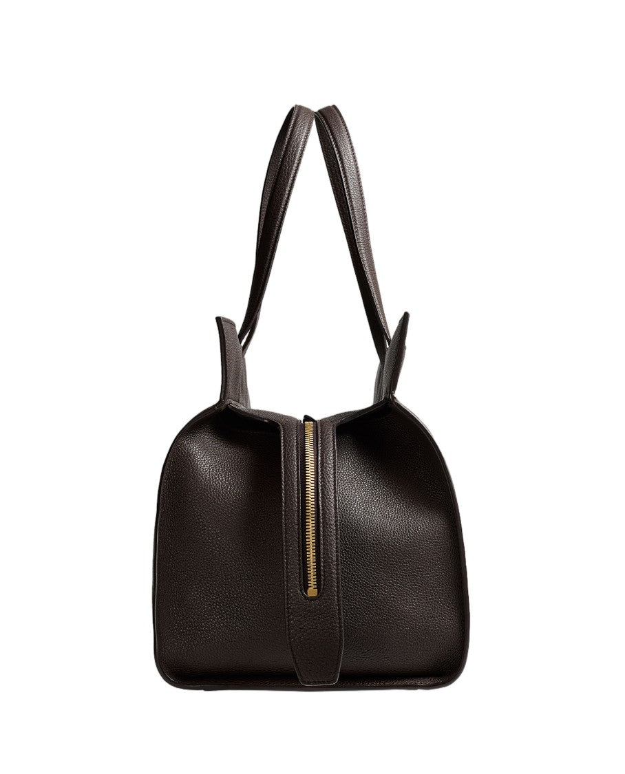 Khaite Structured Crosby Shoulder Bag With Textured Finish And Spacious Interior