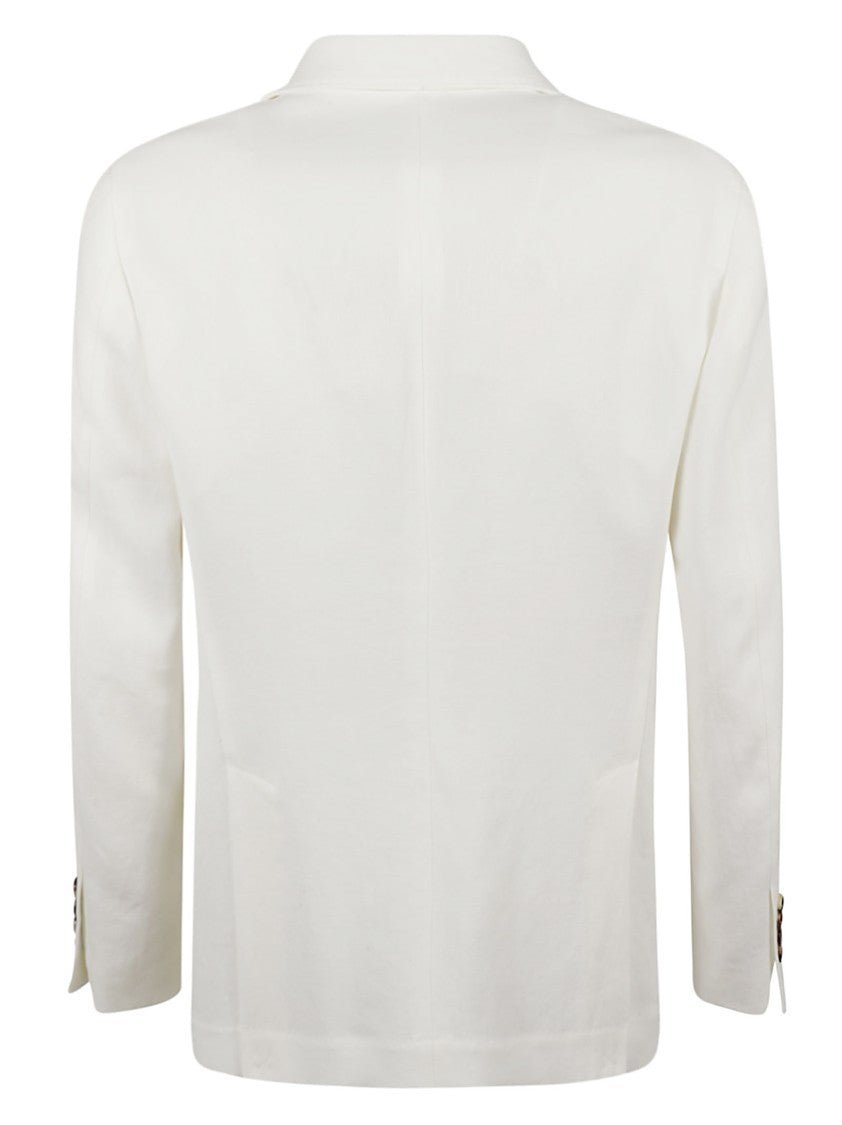 Brunello Cucinelli White Tailored Linen Jacket