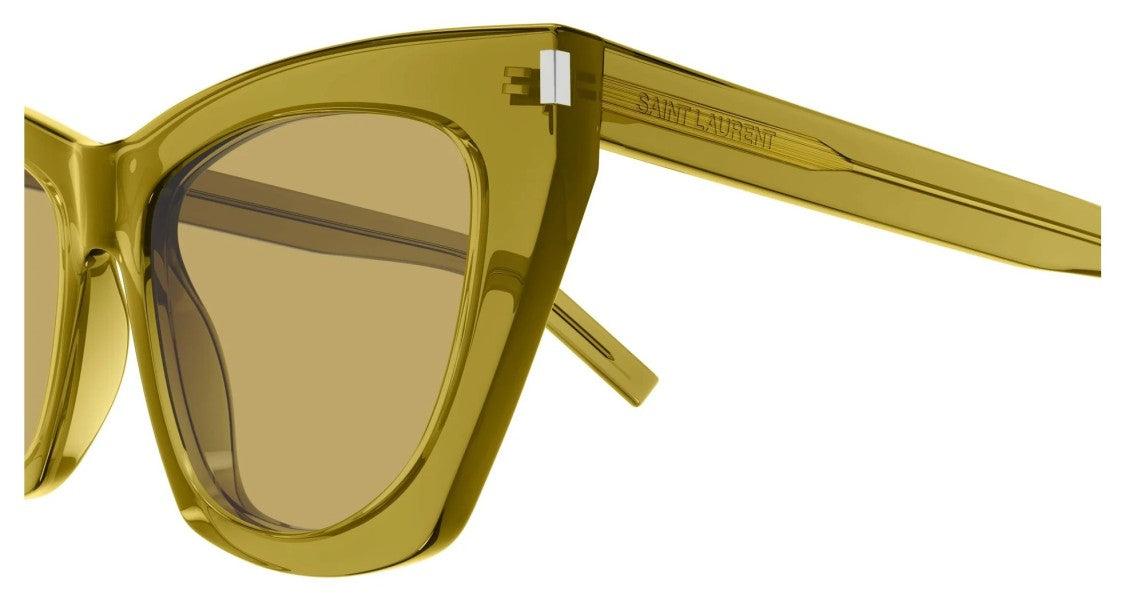 Saint Laurent Sunglasses Saint Laurent Sl 214 Kate 037 Green Green Brown 55/20/145