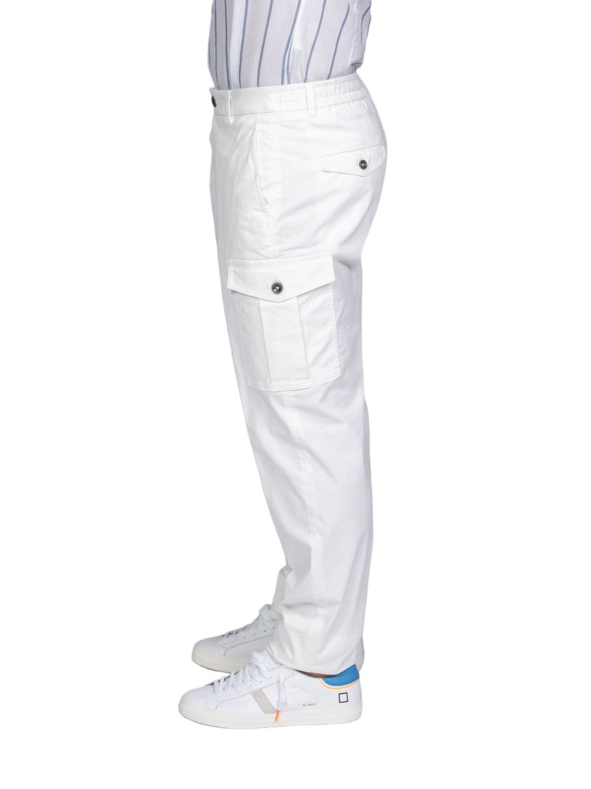 Peserico White Flap Pocket Cargo Pants