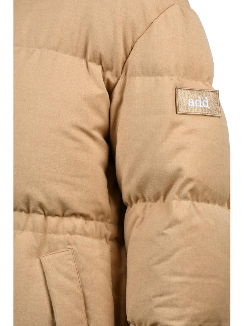 Add Quilted Down Parka With High Collar And Hood