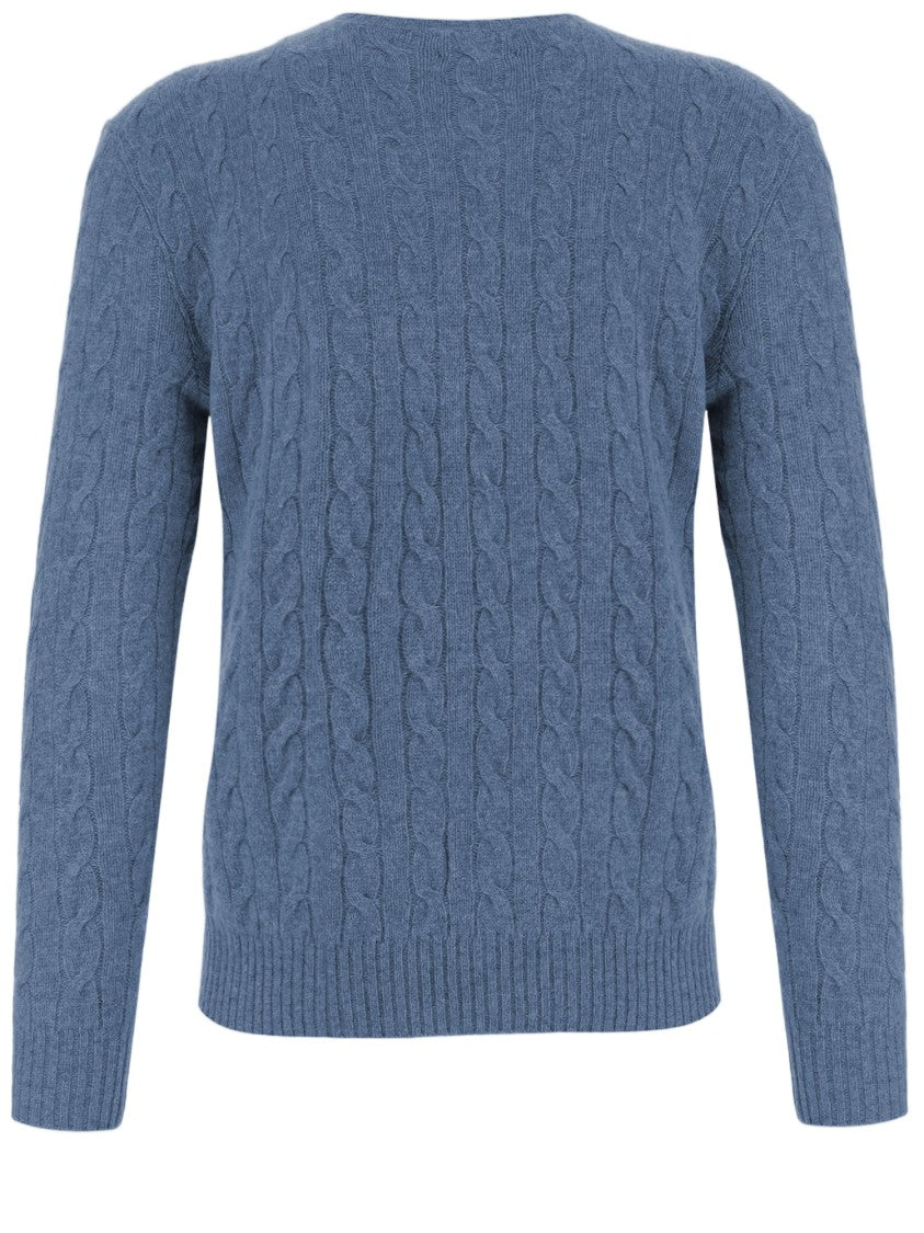 Polo Ralph Lauren Wool And Cashmere Cable-Knit Sweater With Embroidered Logo