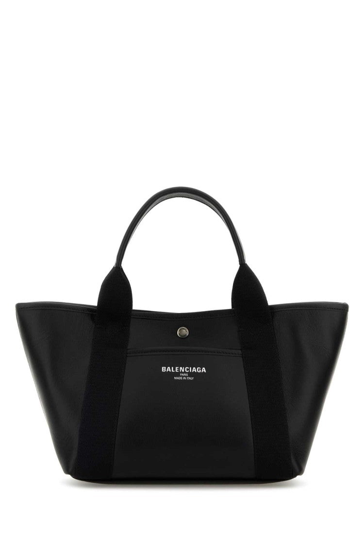 Balenciaga Black Leather Biarritz Shopping Bag