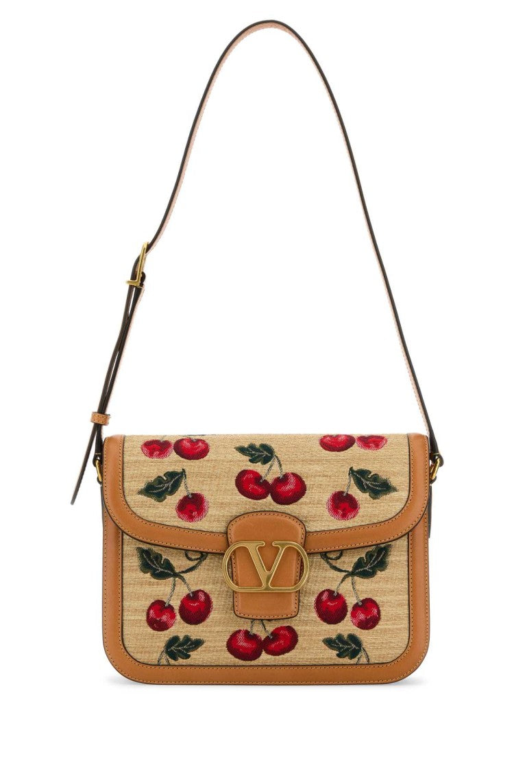 Valentino Garavani Embroidered Raffia 9T05 Crossbody Bag