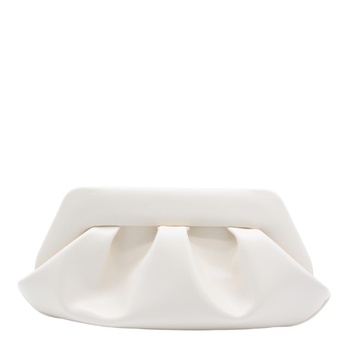 Themoirè Structured Beige Handbag With Minimalist Design
