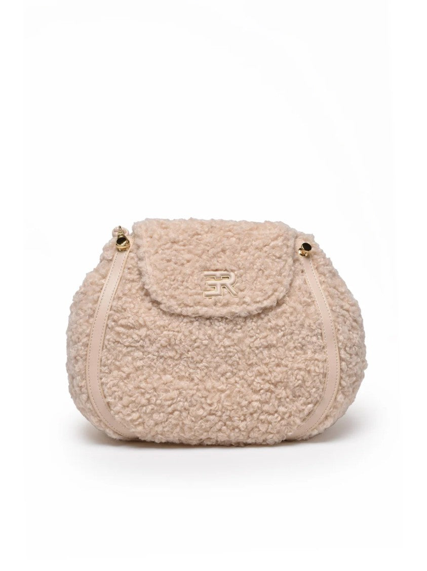 Ermanno Firenze White Veda Textured Polyurethane Shoulder Bag