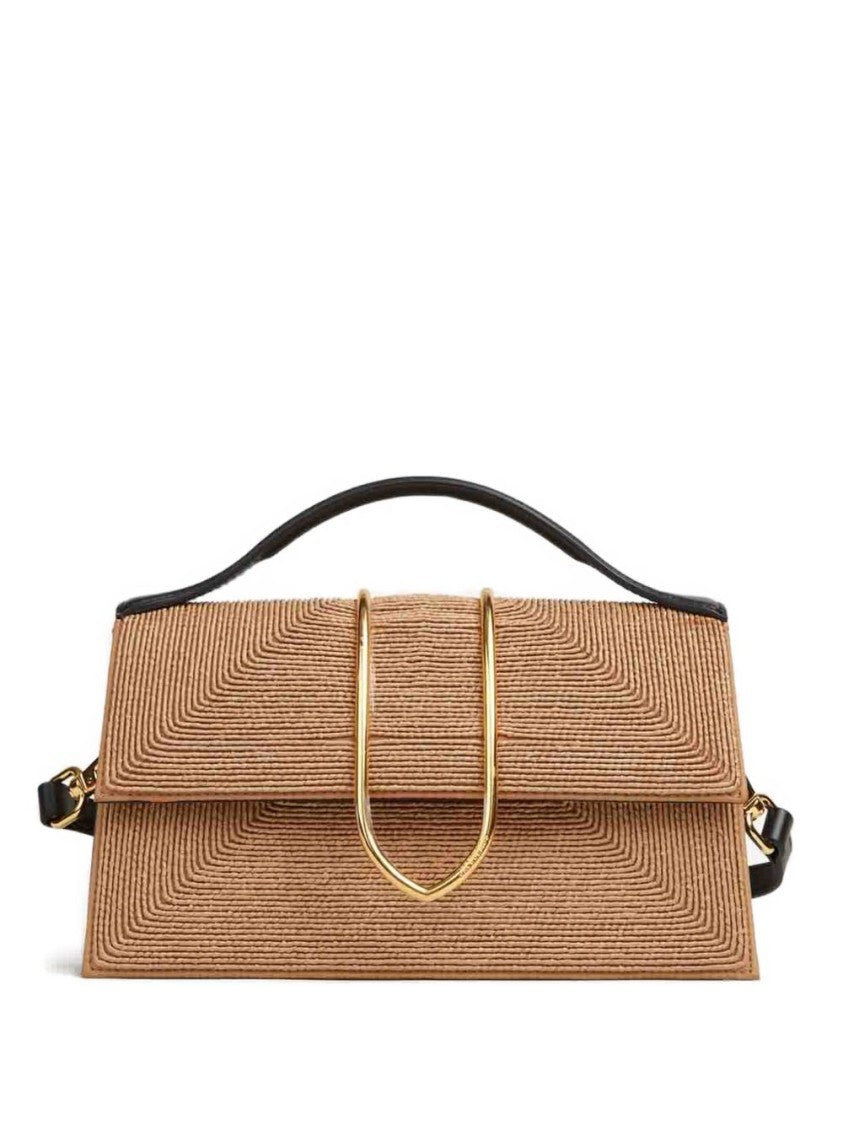Jacquemus Beige Top Handle Shoulder Strap Bag