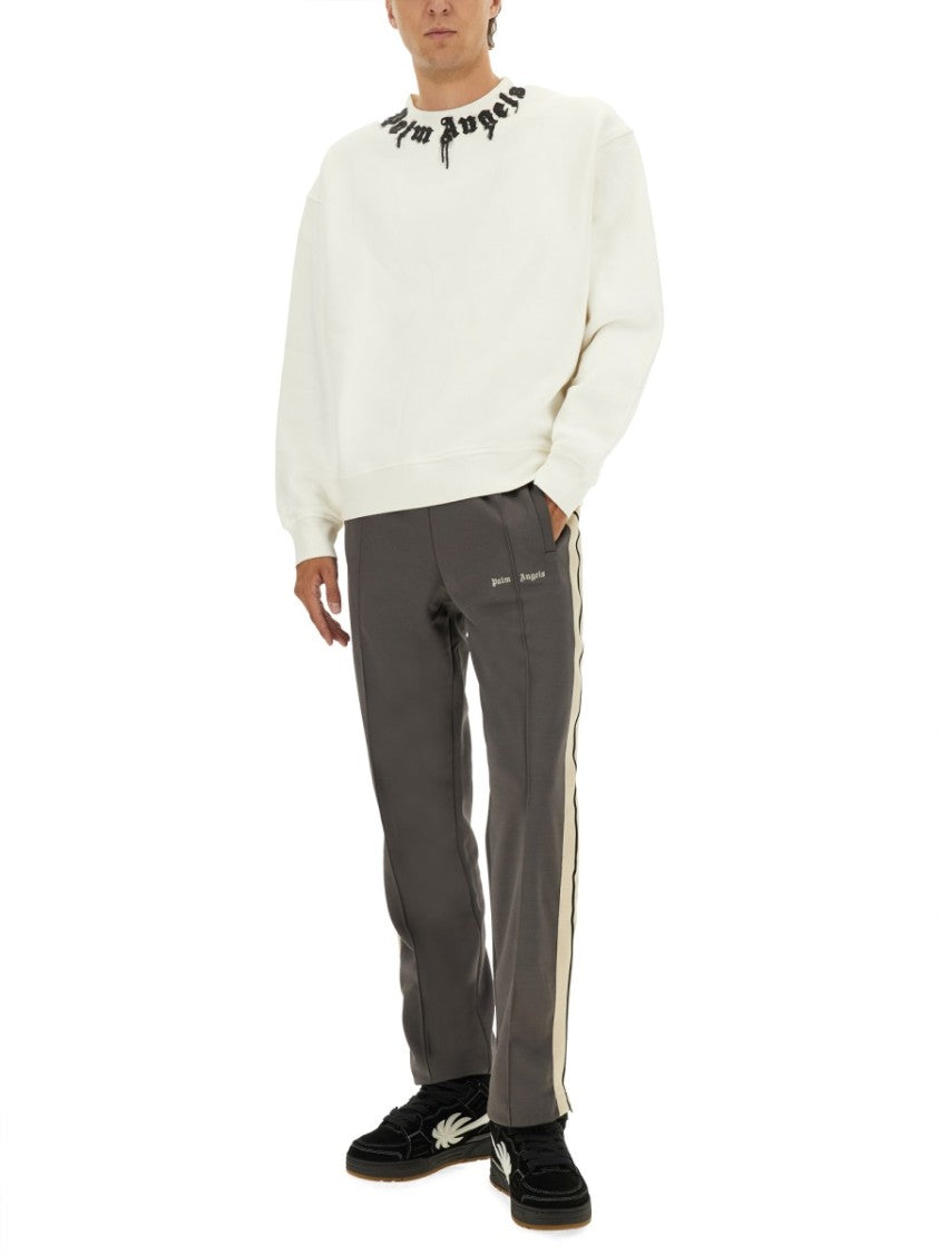 Palm Angels Relaxed-Fit Cotton Sweatshirt With Signature Print