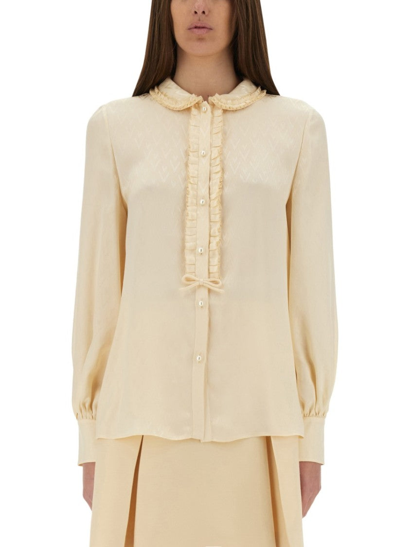 Valentino "Toute La V" Silk Jacquard Shirt