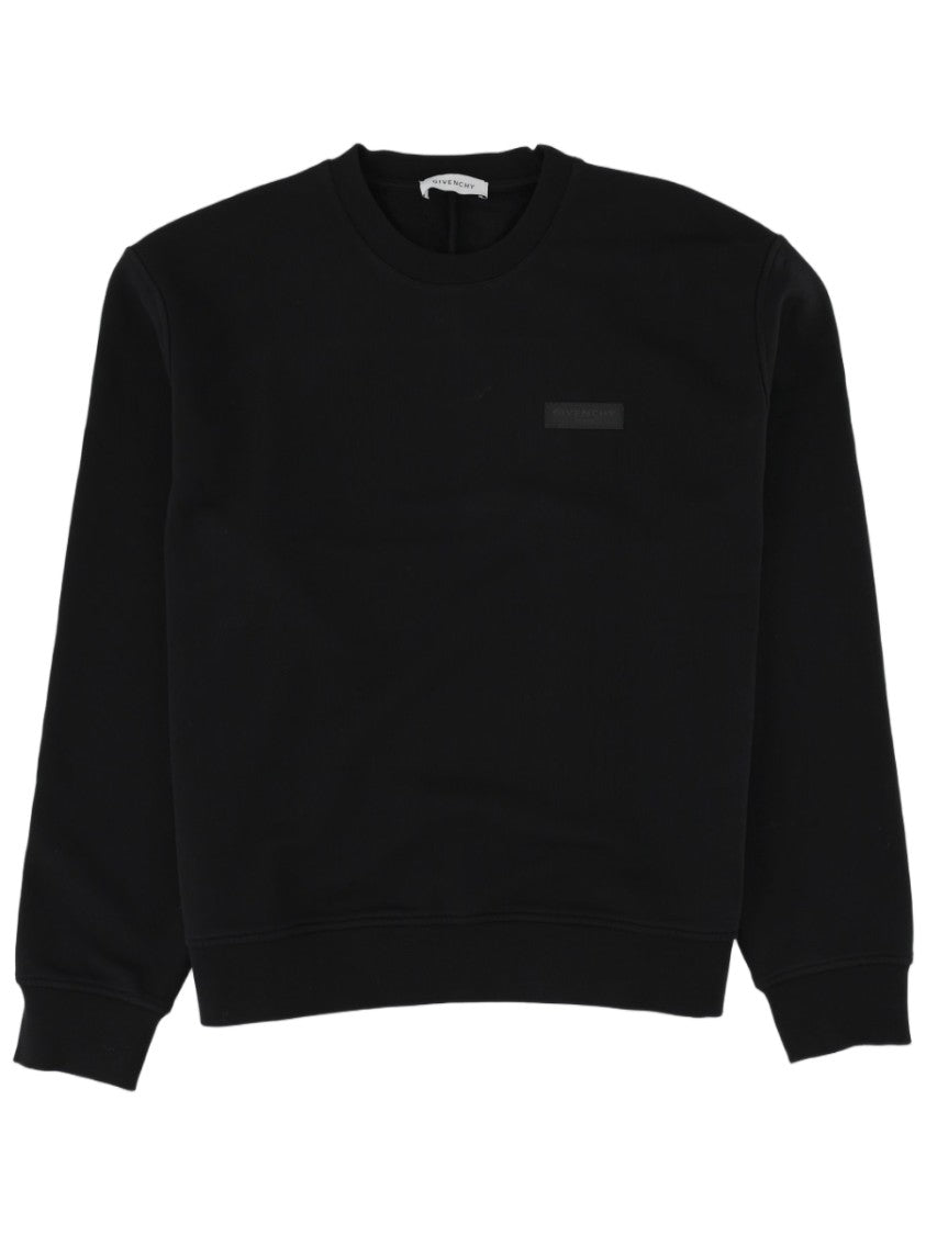 Givenchy Garzato Black Minimalist Patch Cotton Sweatshirt
