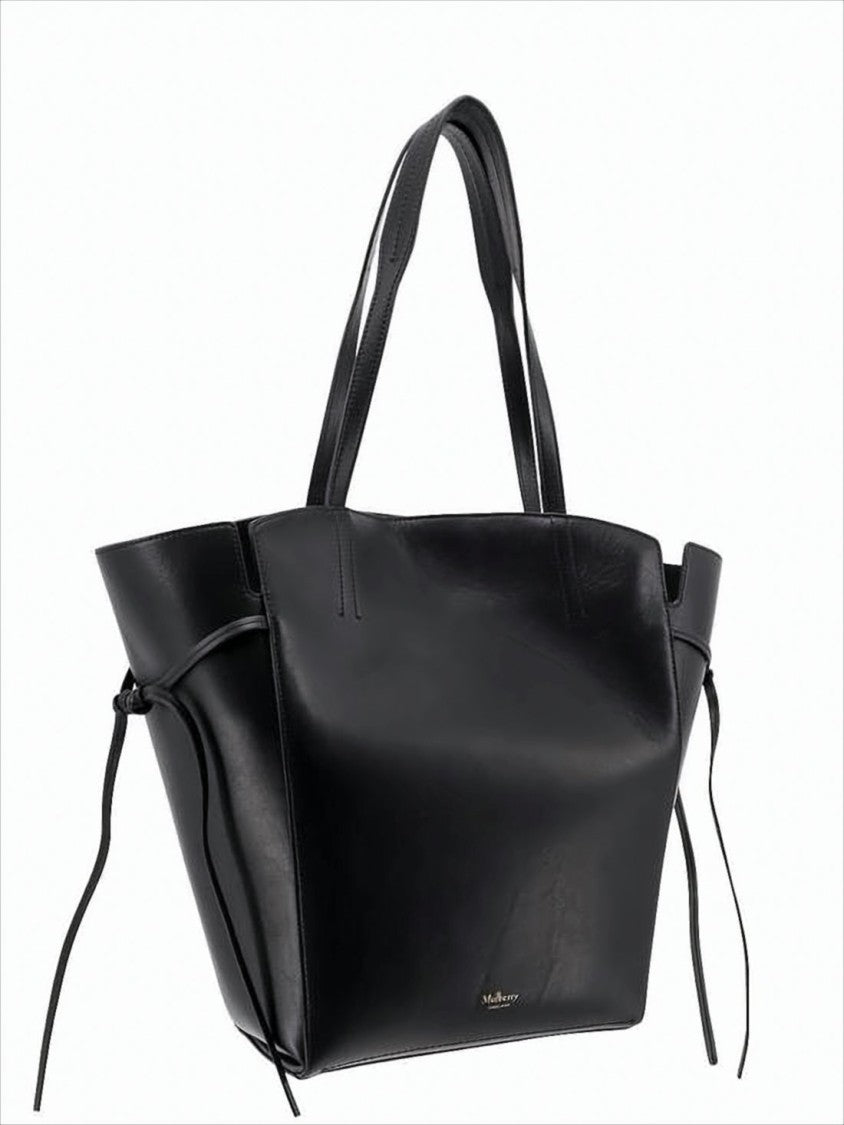 Mulberry Structured Black Calf Leather Shoulder Bag