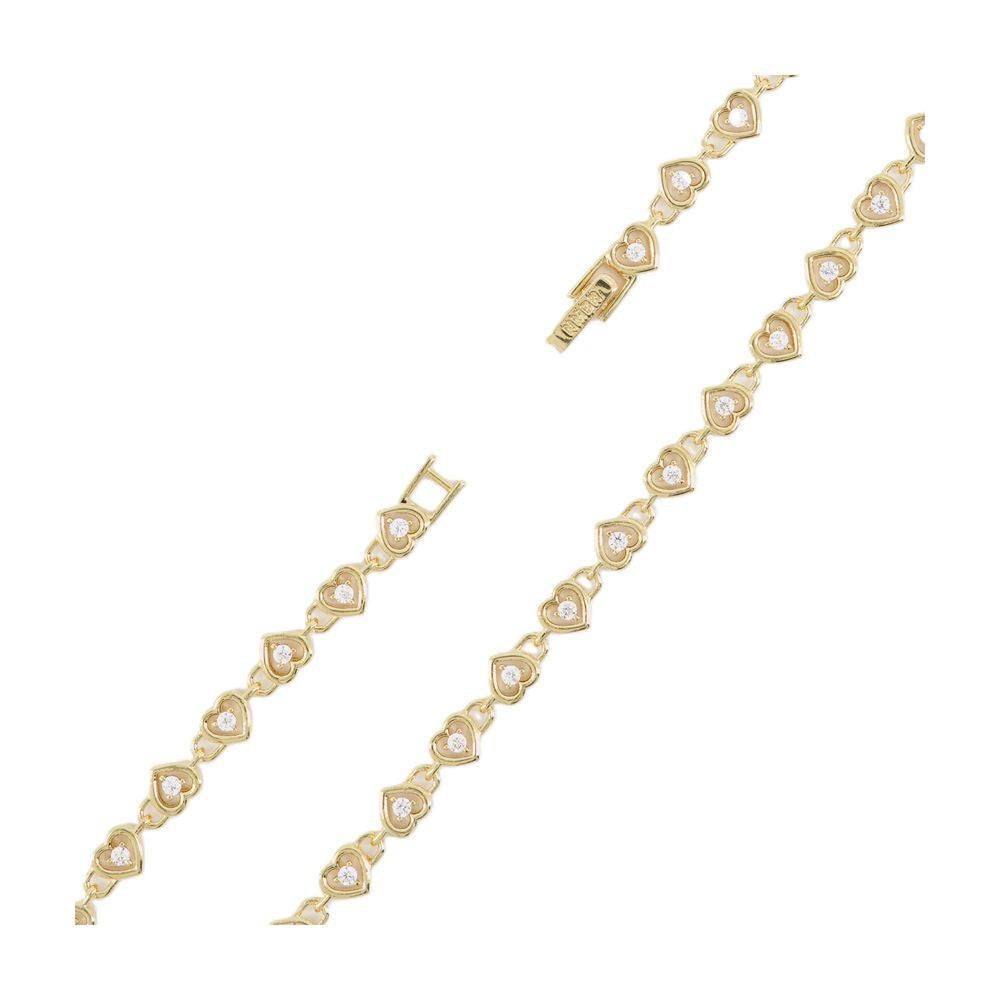 Numbering Gold Plated Round Brilliant Heart Necklace