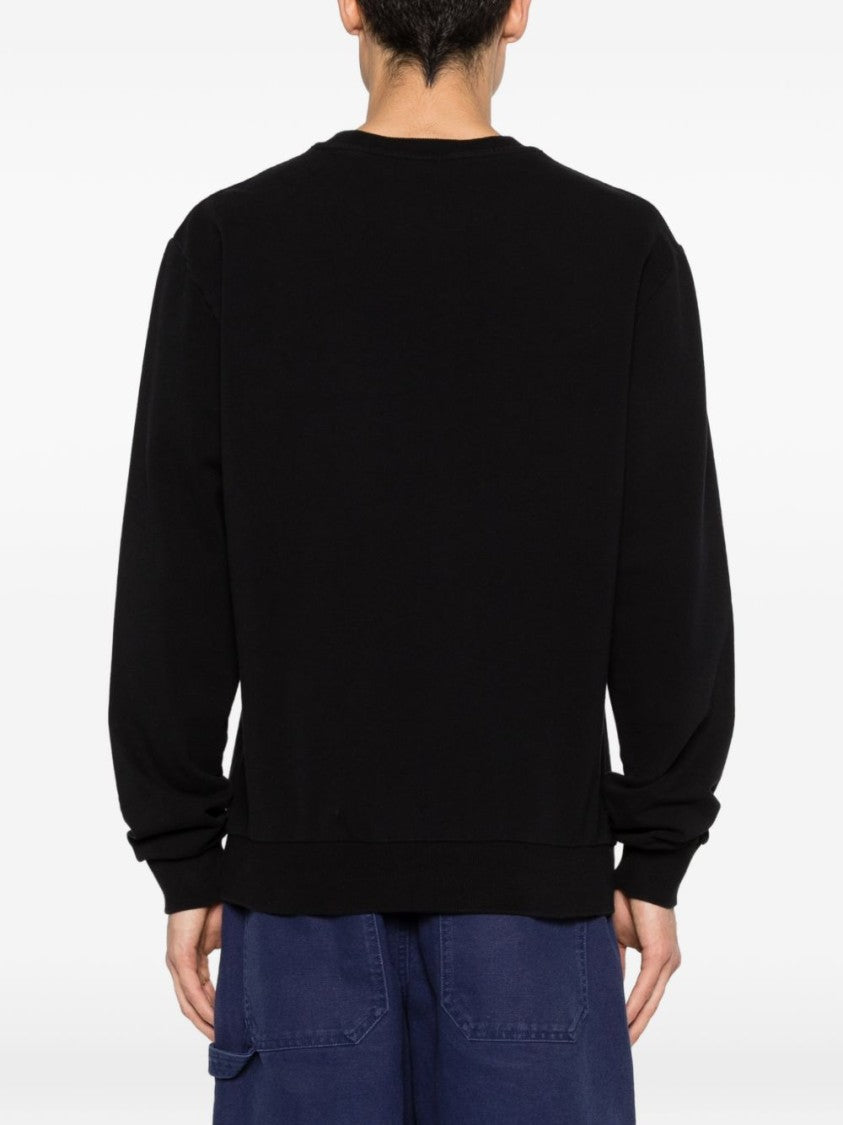 Moschino Casual Black Sweater With Playful Teddy Bear Graphic