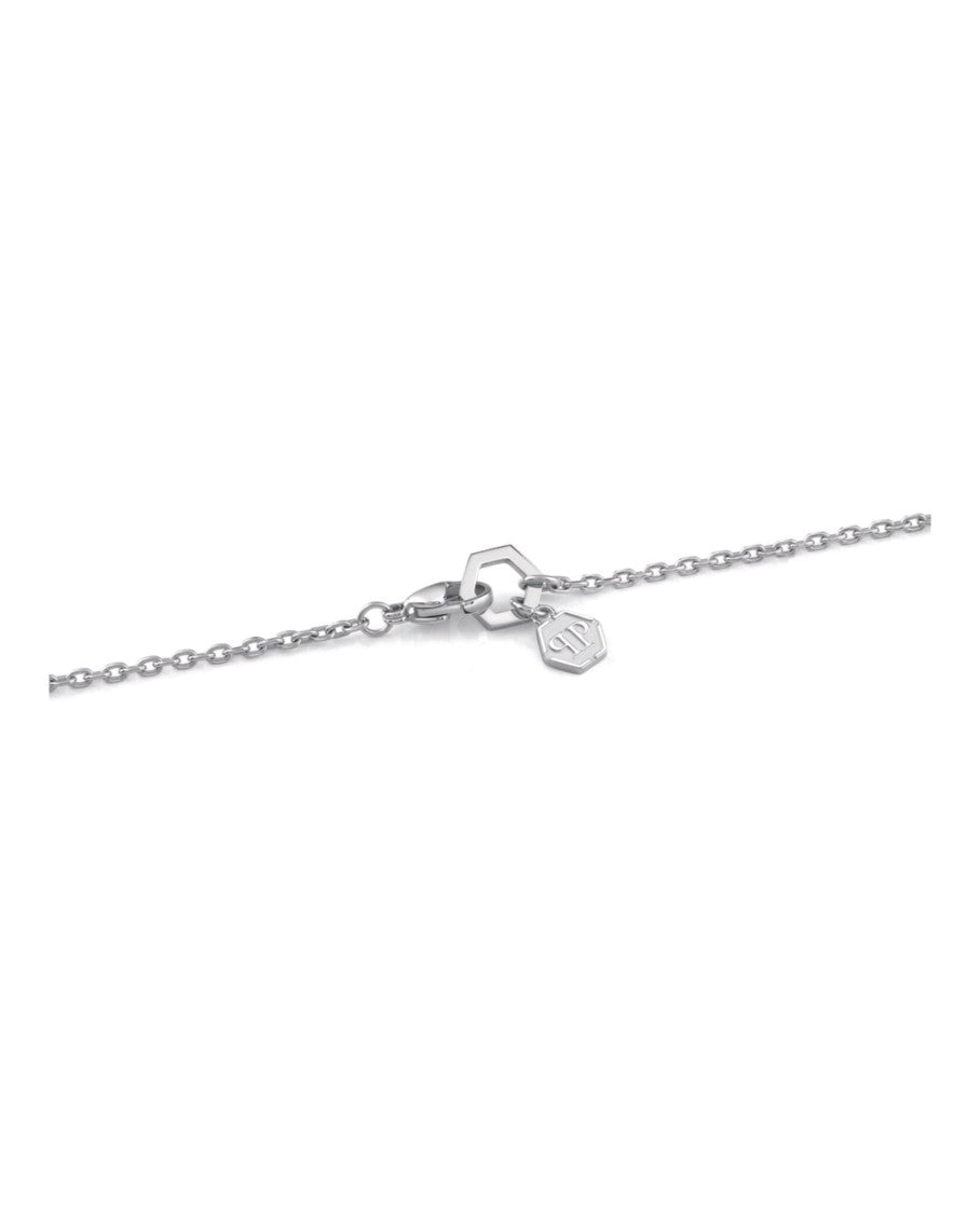 Philipp Plein Sliding $Kull Crystal Cable Chain Bracelet