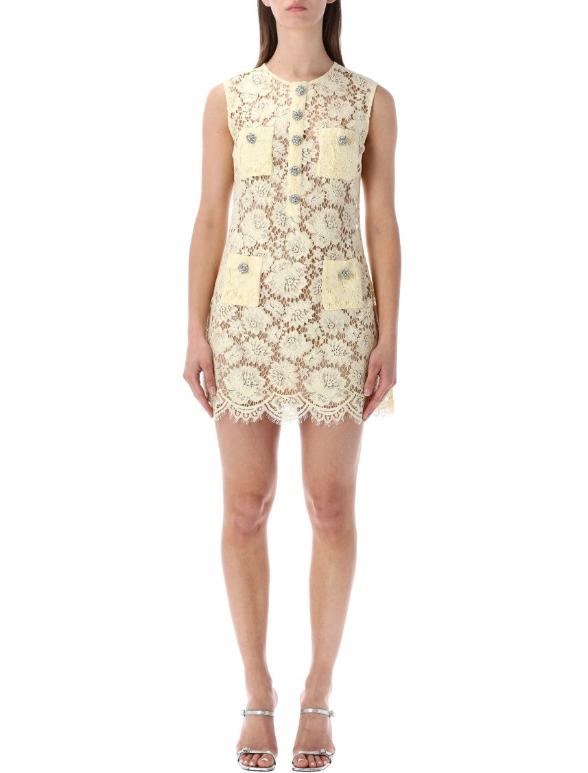 Self-Portrait Fine Lace Mini Dress