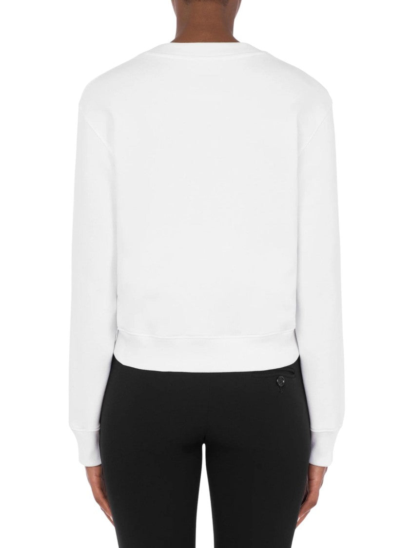 Moschino White Organic Cotton Sweatshirt