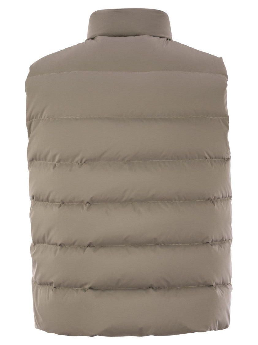 Fay Quilted Wool Carded Flannel Down Vest