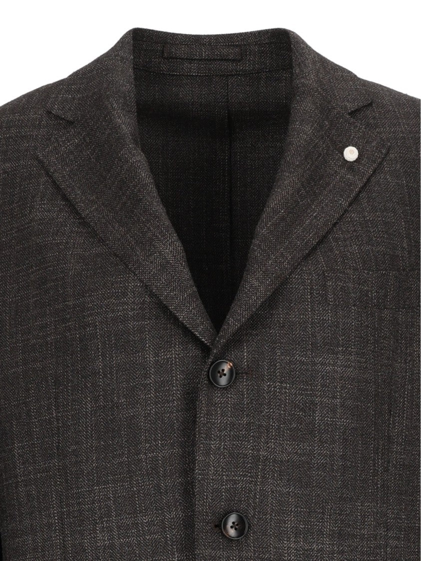 Luigi Bianchi Sartoria Drop 7 Check Pattern Blazer