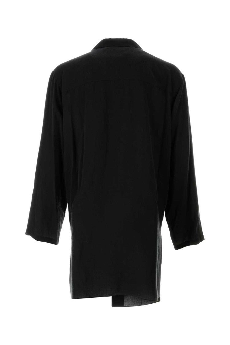 Yohji Yamamoto Black Cellulose Oversize Shirt