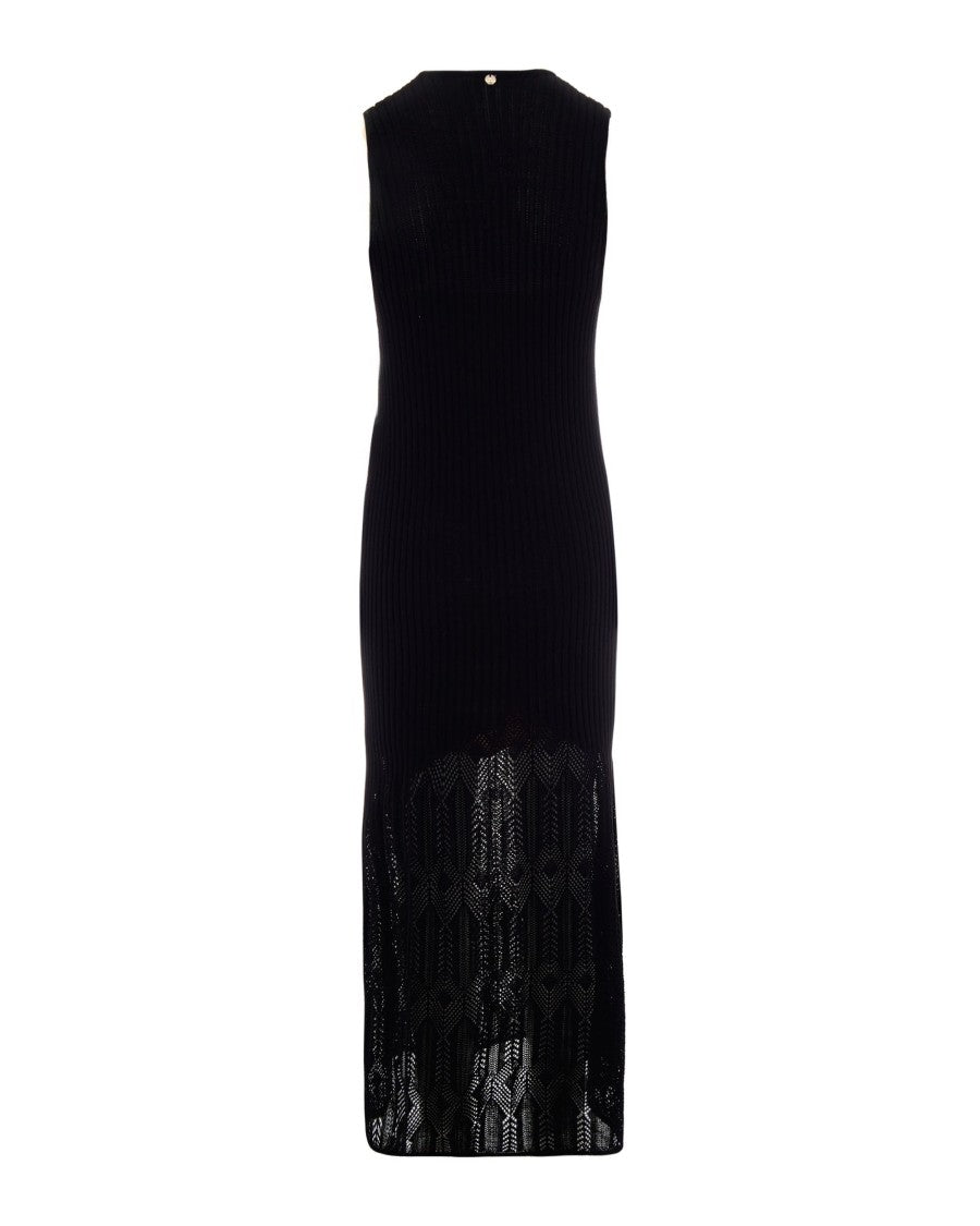 Liu Jo Open-Knit Maxi Dress With Round Neckline And Lining