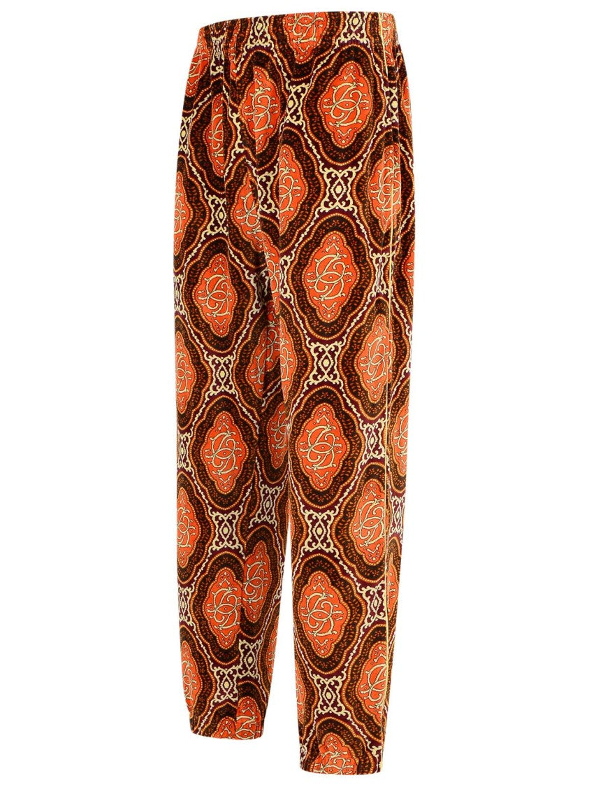 Drôle De Monsieur Velours Médaillon' Brown Cotton Pants