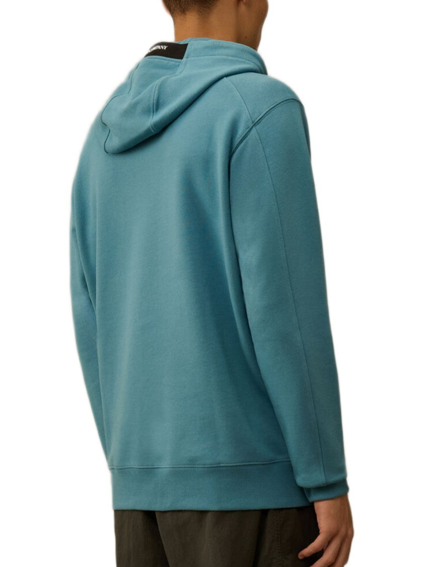 C.P. Company Diagonal Raised Fleece Hoodie With Iconic Lens Detail