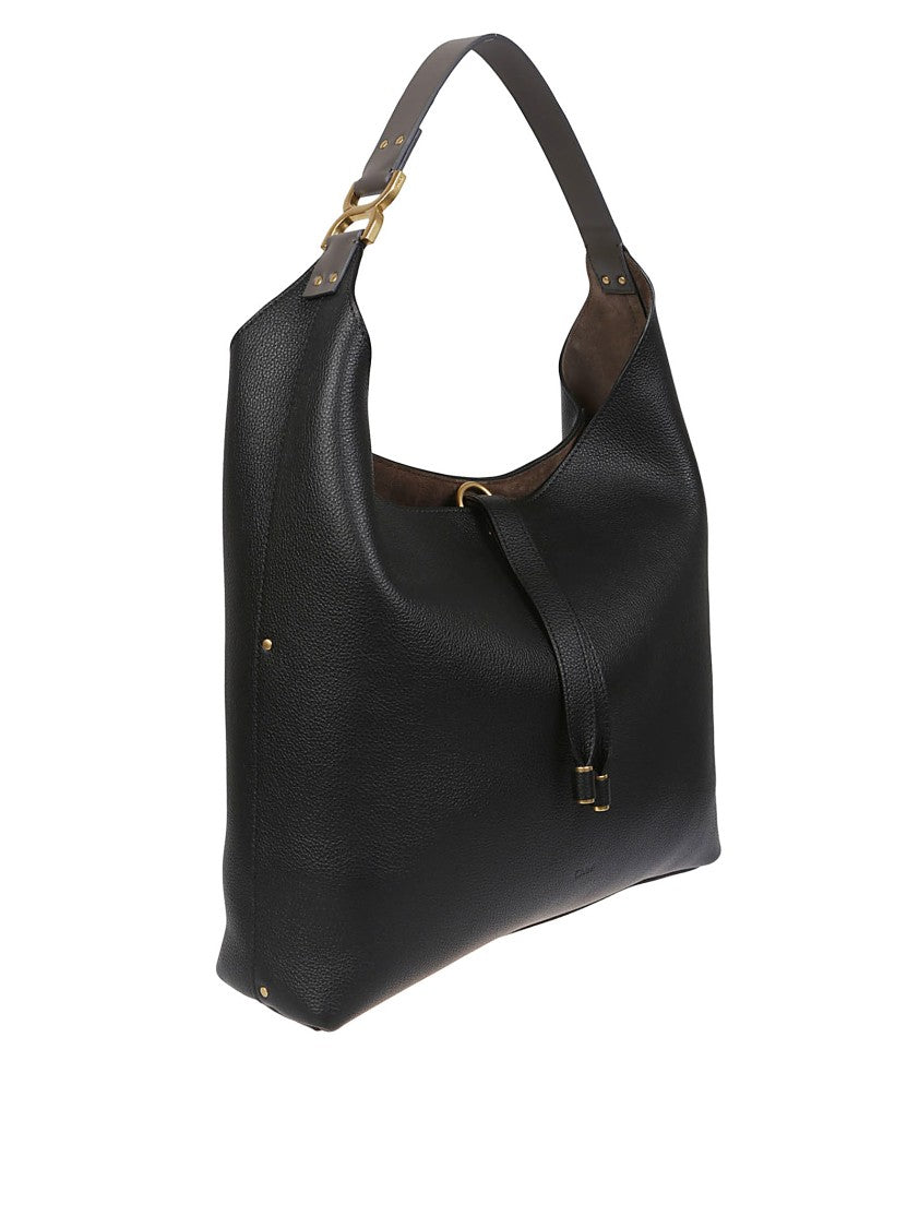 Chloé Textured Leather Handbag With Gold Hardware