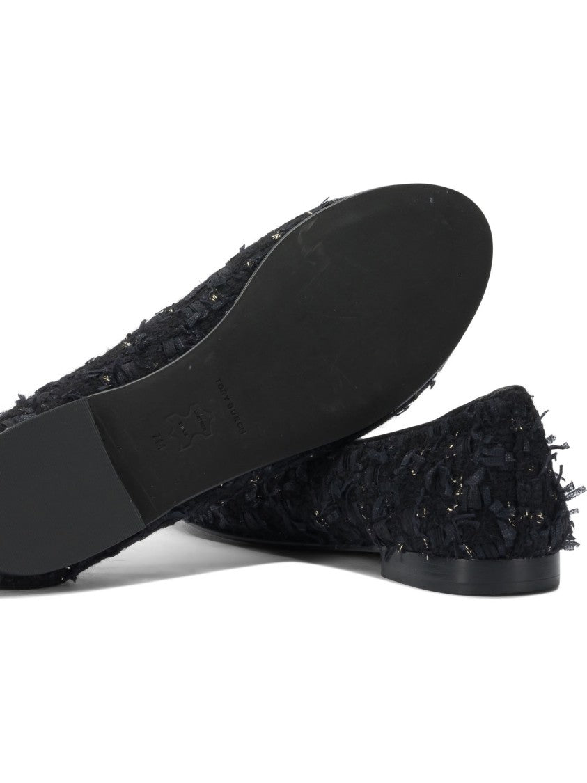 Tory Burch Blue Wool Ballerinas