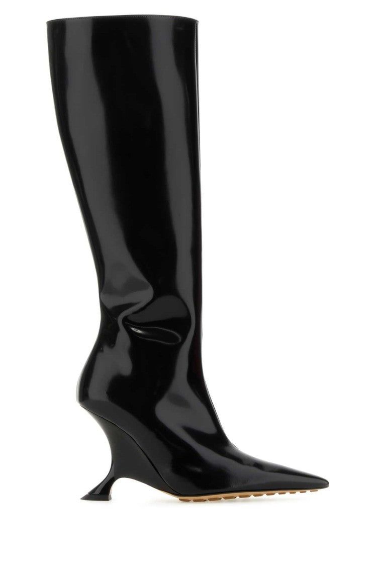 Bottega Veneta Black Leather Rocket Boots