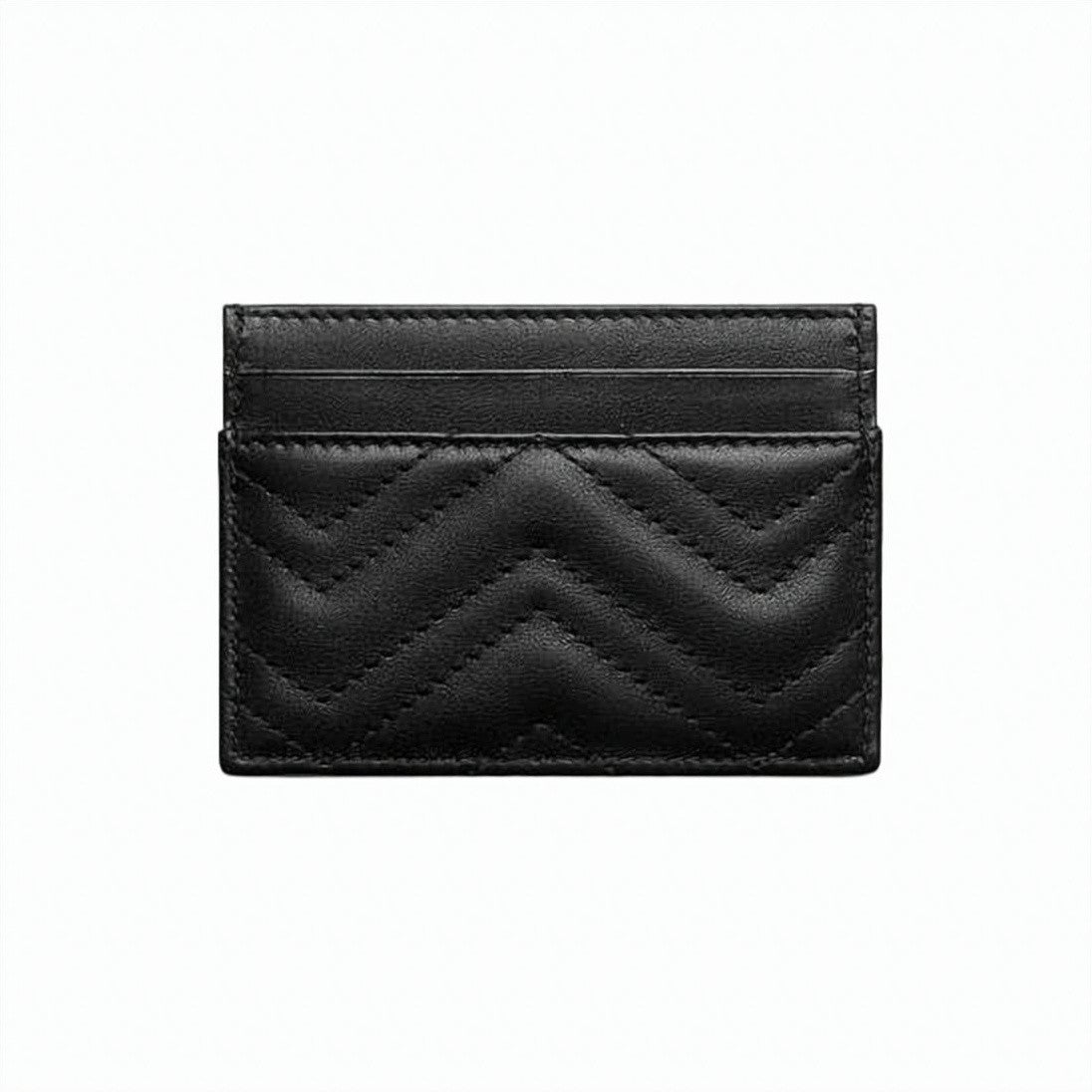 Gucci Quilted Leather Cardholder With Double-G Logo Accents