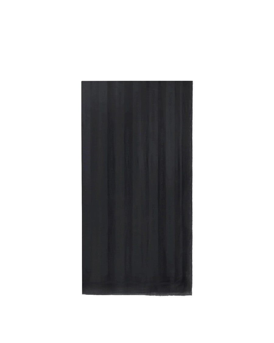 Elisabetta Franchi Black Jacquard Stripe Scarf