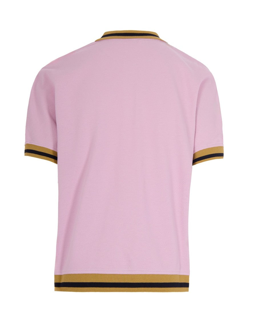 Marni Pink Polo Shirt With Colored Edges