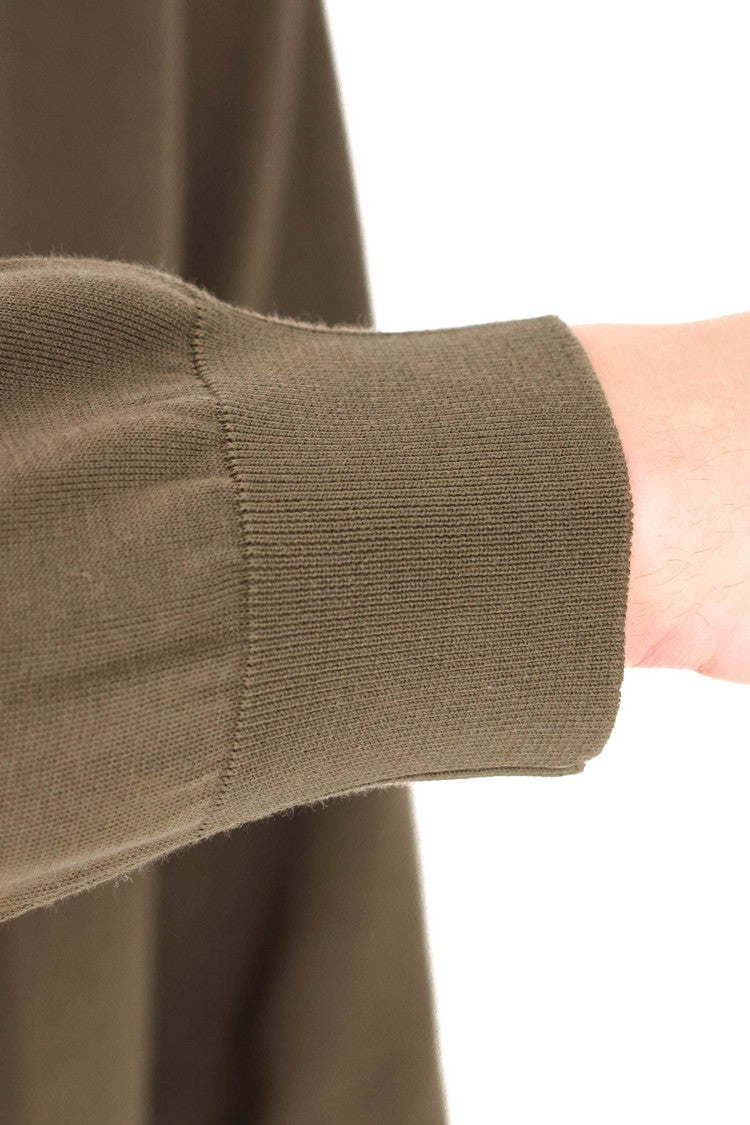 Drumohr Military Green Long-Sleeve Polo Shirt