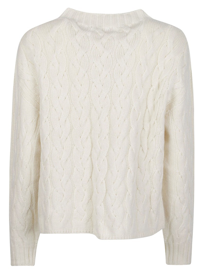 Aragona Cable-Knit Cashmere Crewneck Sweater