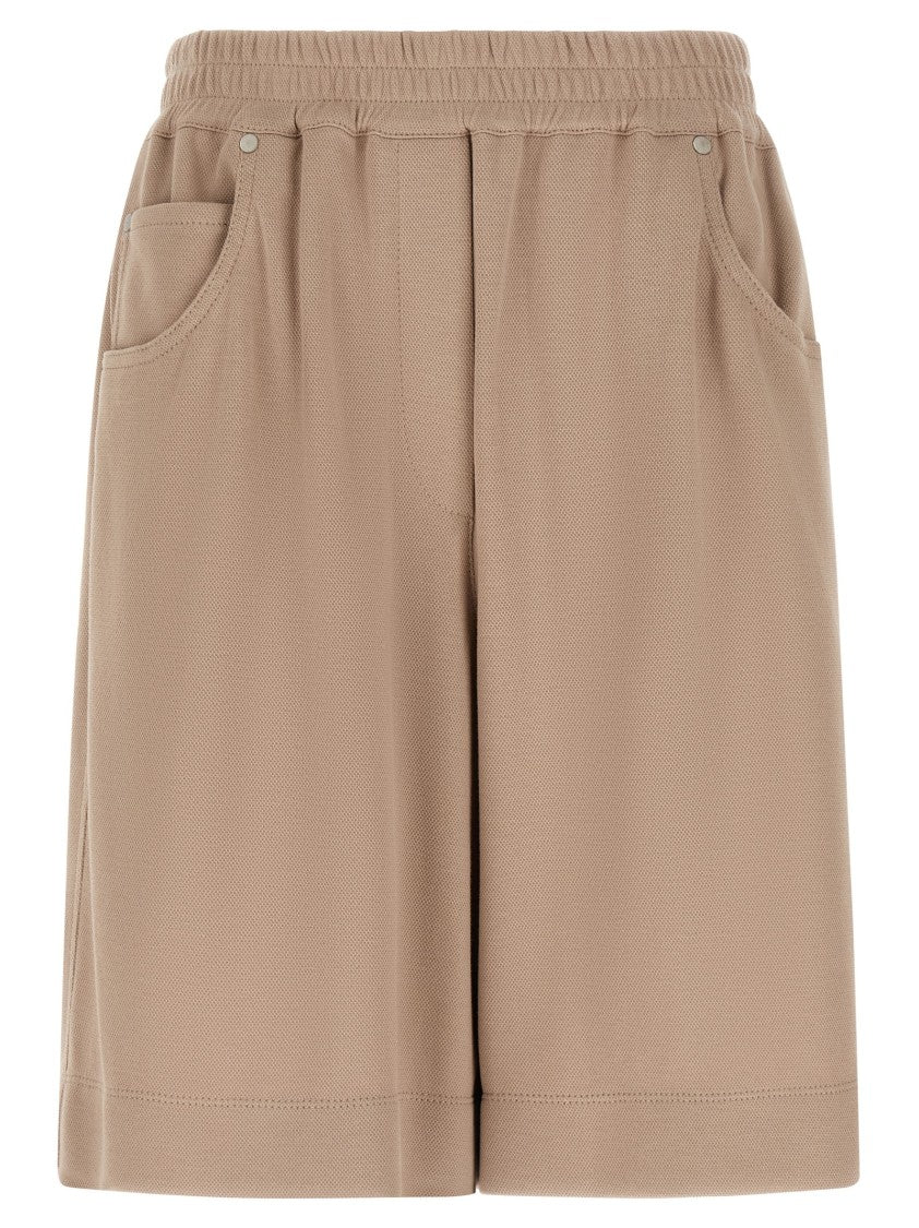 Brunello Cucinelli Piqué Cotton Shorts With 5-Pocket Design And Satin Rivets
