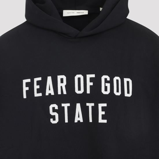Fear Of God Pullover Fleece Hoodie With Bold Front Print