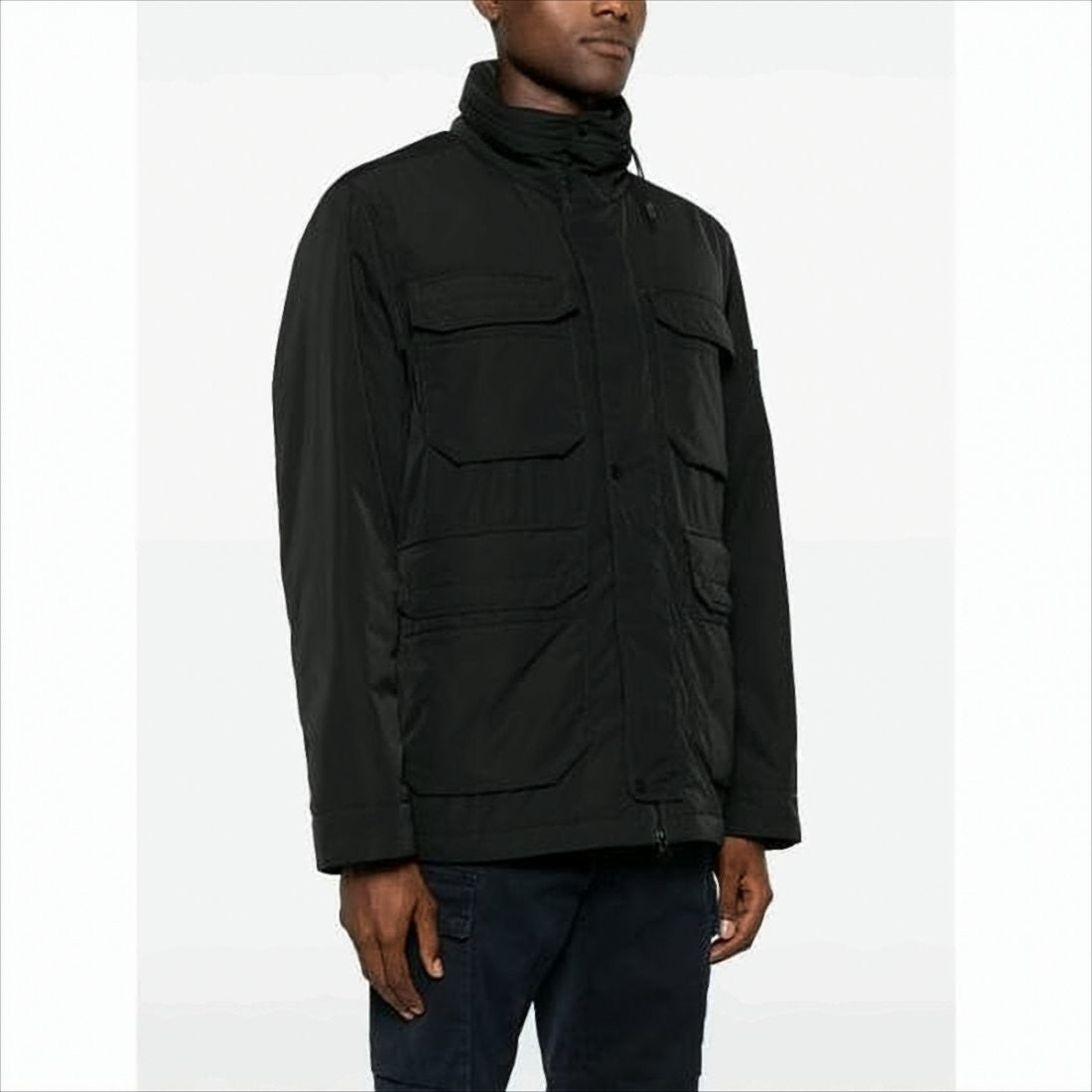 Stone Island Padded Jacket With High Collar