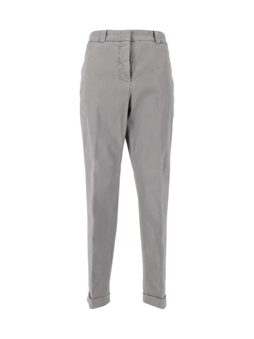 Peserico Relaxed Fit Cuffed Hem Cropped Pants