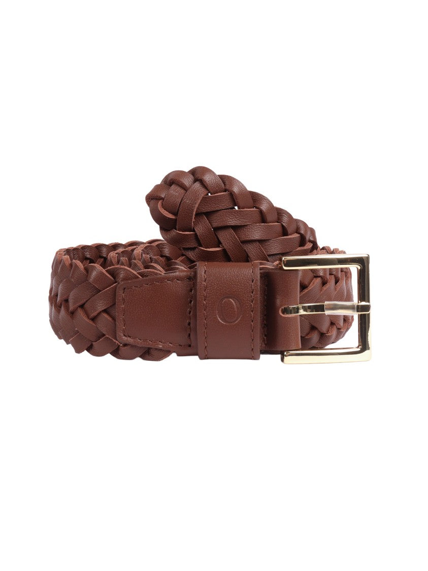 Claudio Orciani Braided Brown Gold Belt
