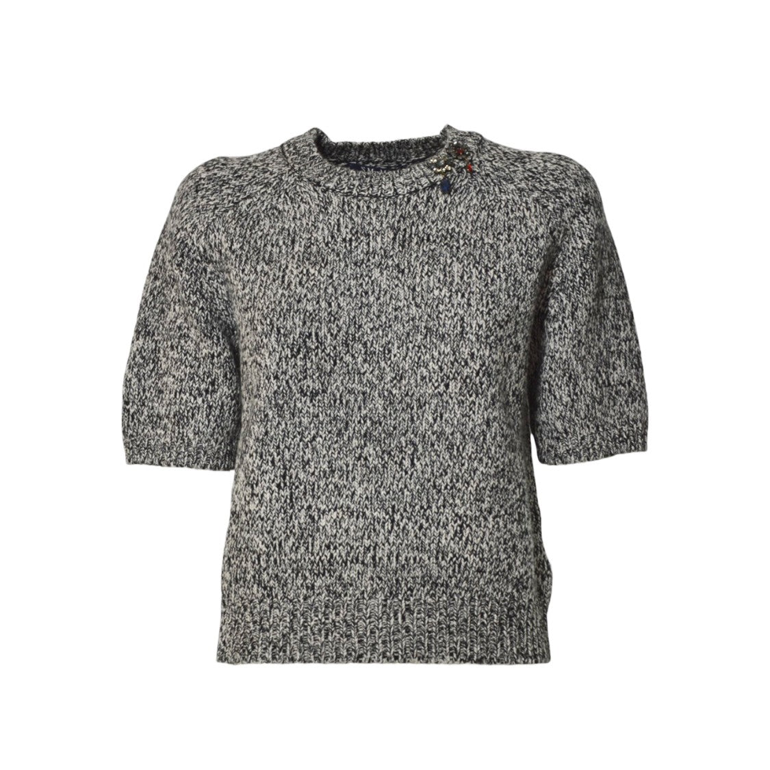 Max Mara Textured Knit Sweater With Puff Sleeves